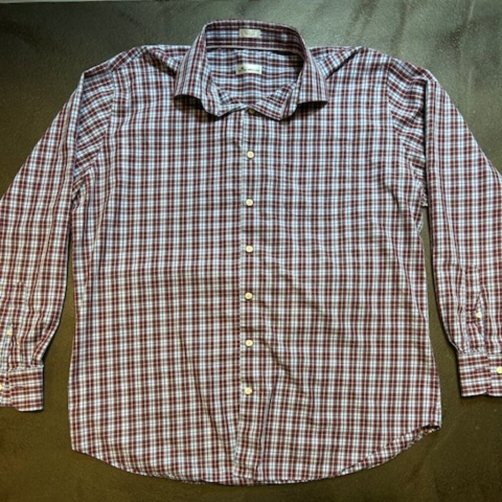 PETER MILLAR Men's XL Shirt Long Sleeve Button Up Shirt 100% Cotton